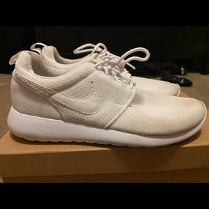 Nike white athletic shoes